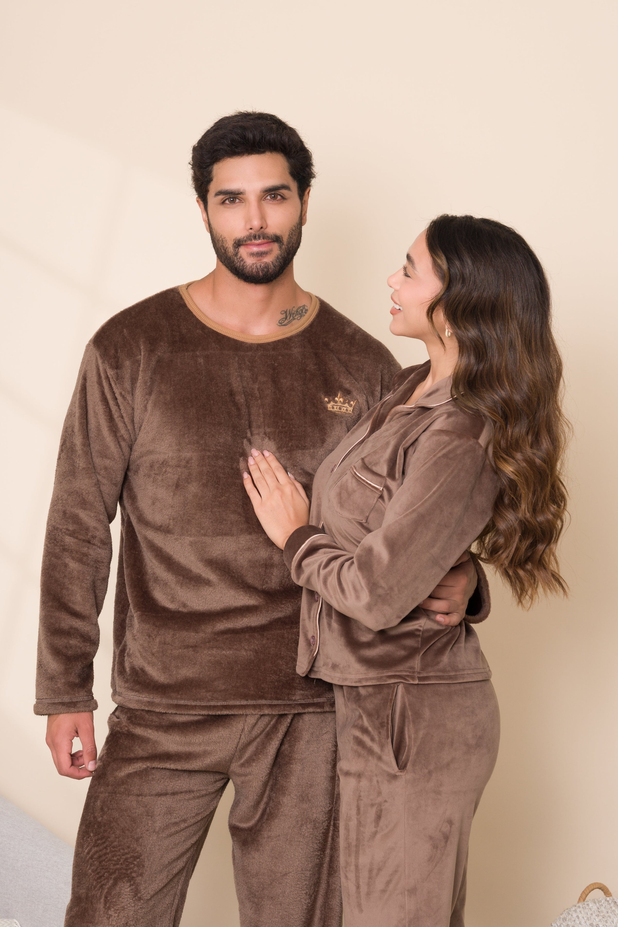 Pijamas para hombre mujer y niños, en algodón, franela peluche y bonnie