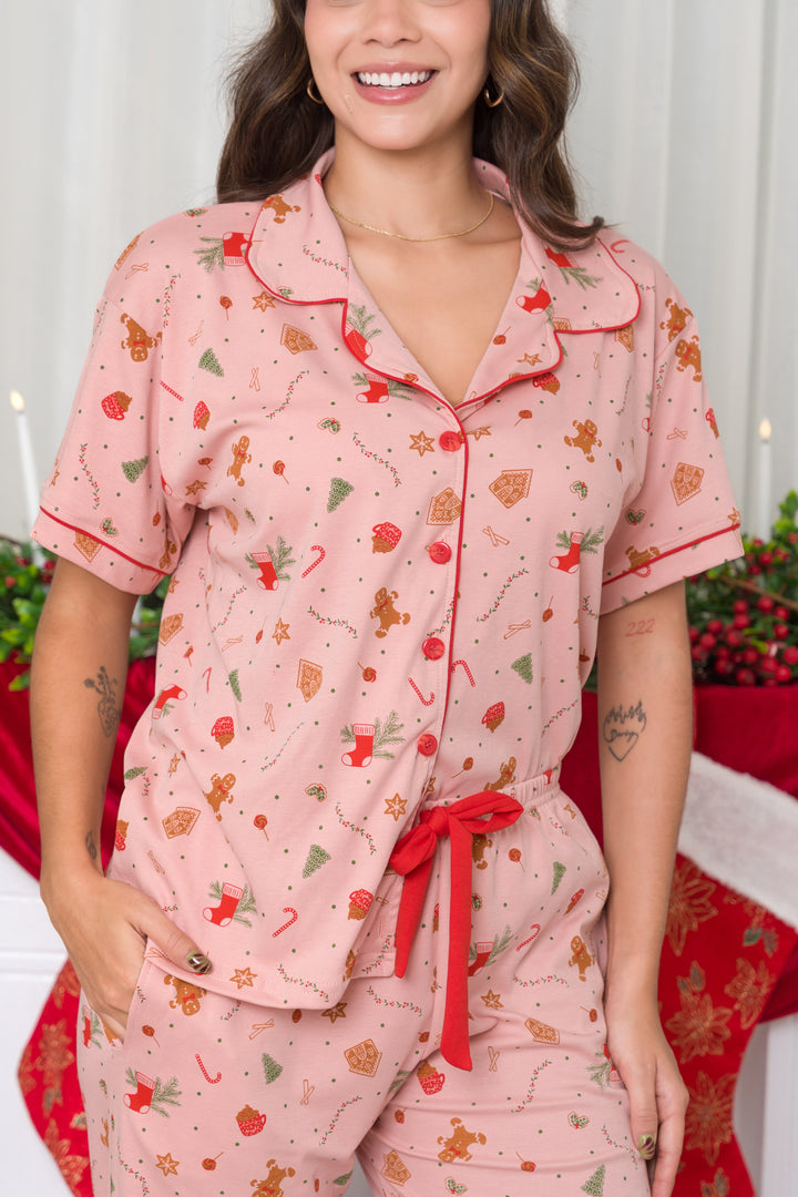 Pijama Navideña Paz Algodòn pima S al L