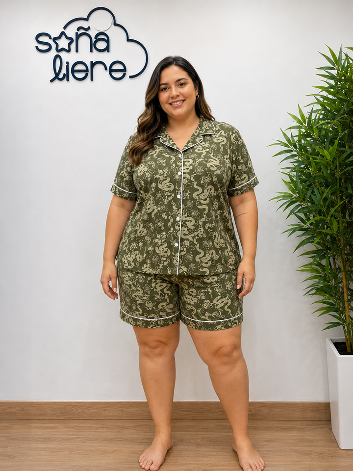 Short Rosal  XL - Seda Francesa