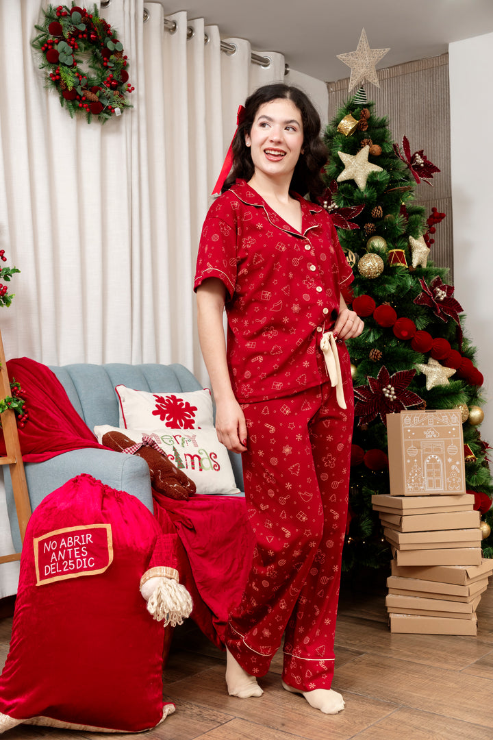 Pijama Navideña Angela - Algodòn pima