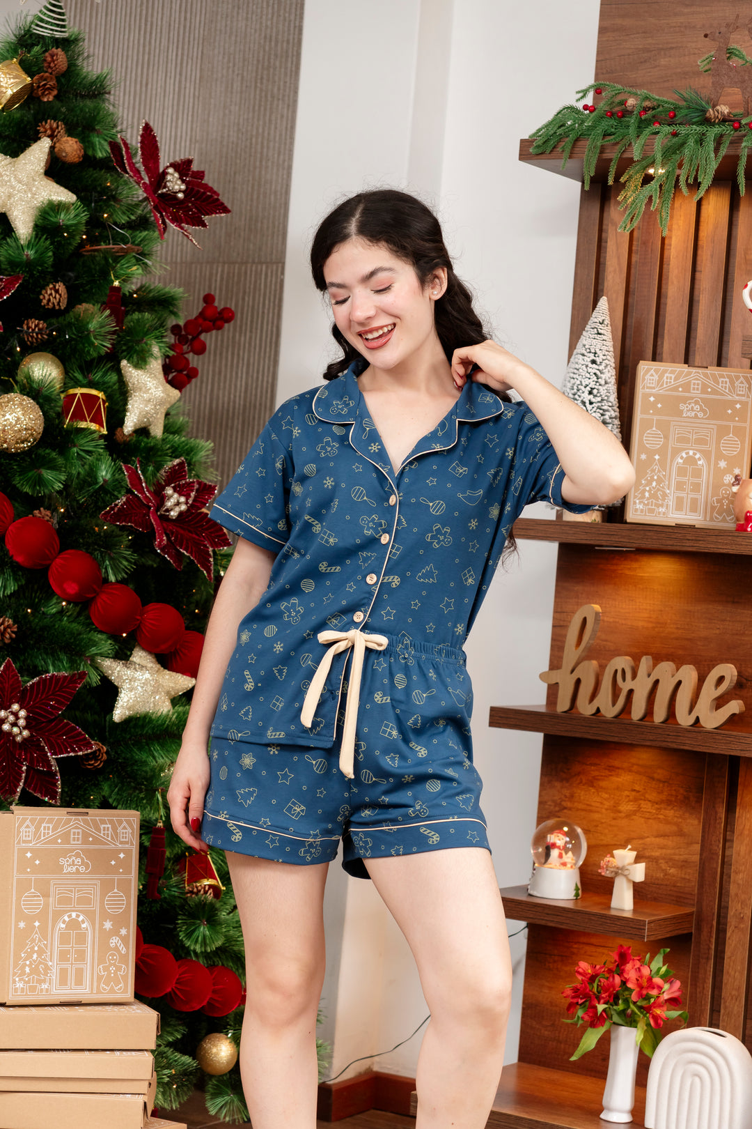 Pijama Navideña Estrella - Algodòn pima