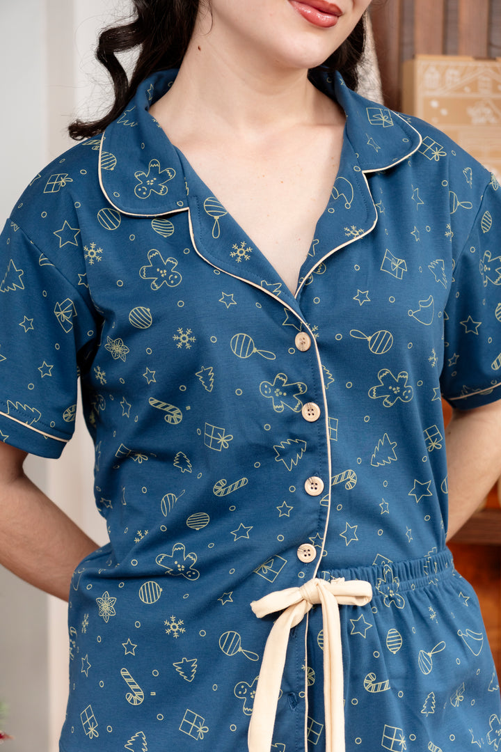 Pijama Navideña Estrella - Algodòn pima