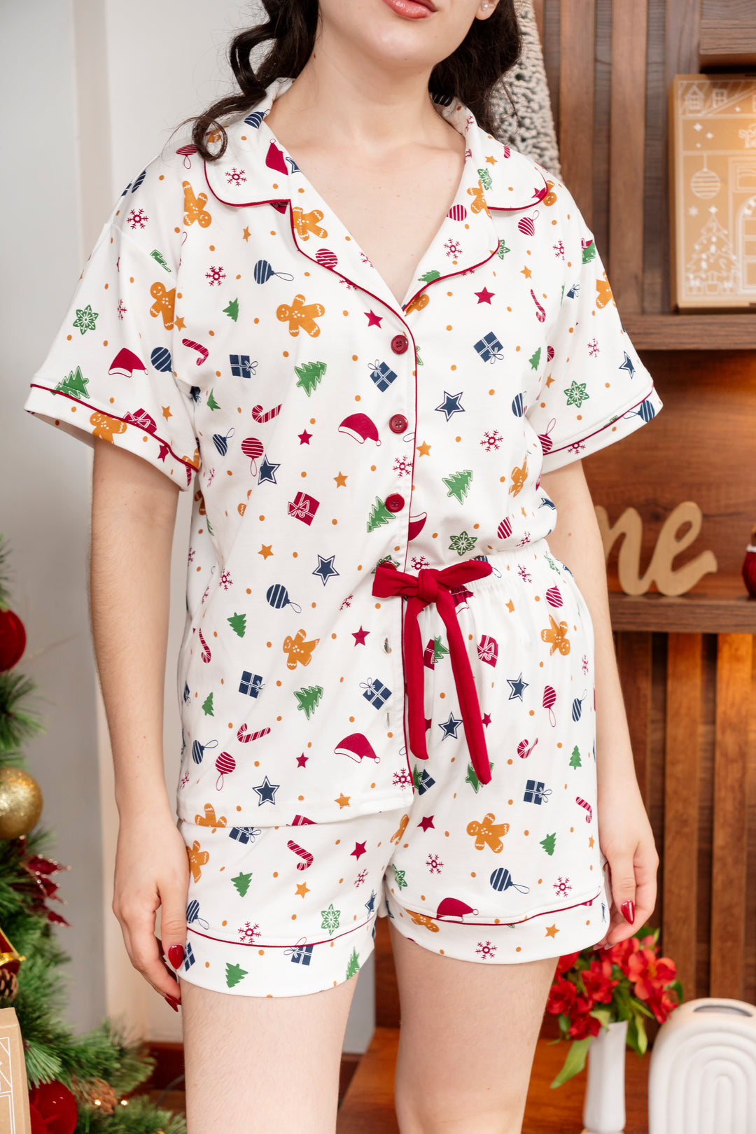 Pijama Navideña Elena - Algodòn pima