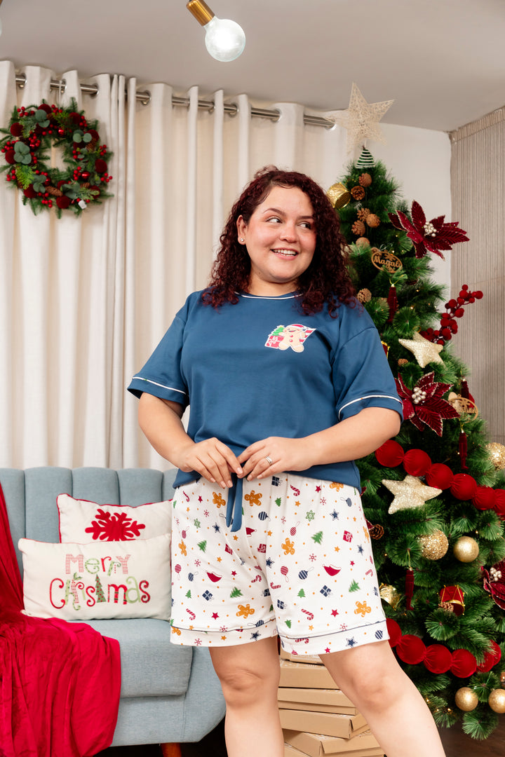 Pijama  Navideña Eva XL - Algodòn pima