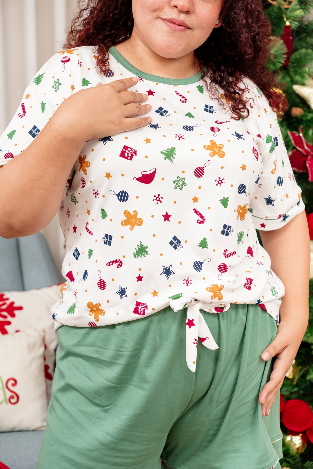 Pijama Navideña Gabriela XL  - Algodòn pima