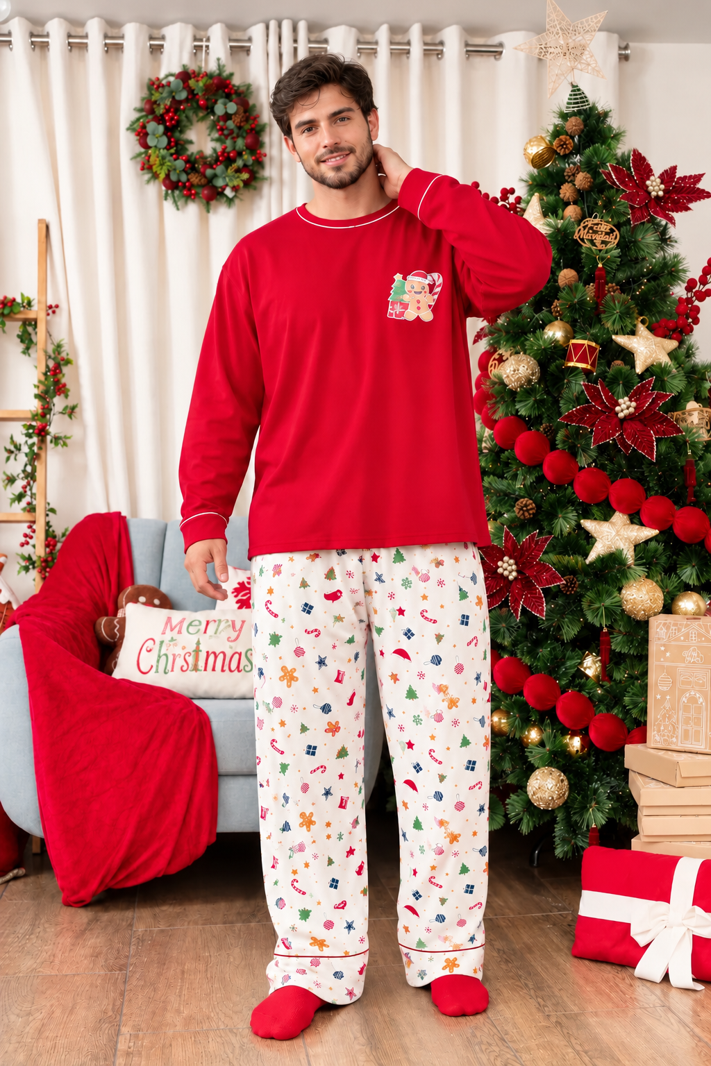 Pijama Navideña Josè XL - Algodòn pima