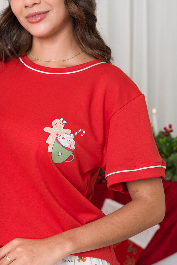 Pijama Navideña Estela algodòn pima S al XL