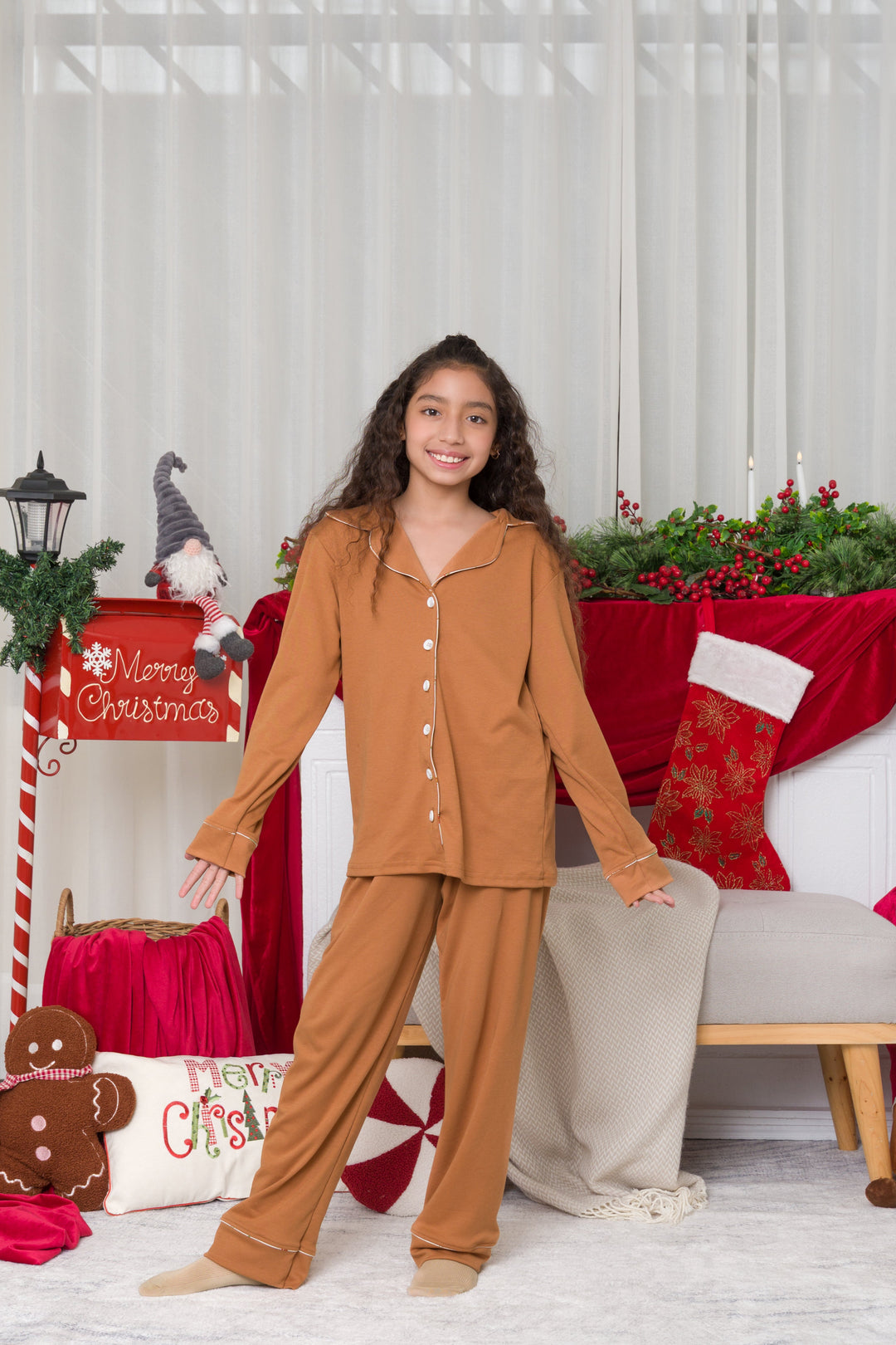 Pijama Navideña Jengibre Algodòn pima - PRE VENTA