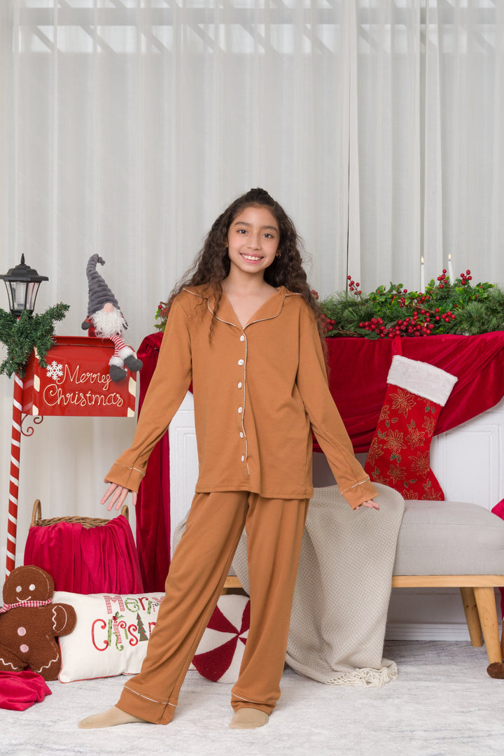 Pijama Navideña Jengibre Algodòn pima - PRE VENTA