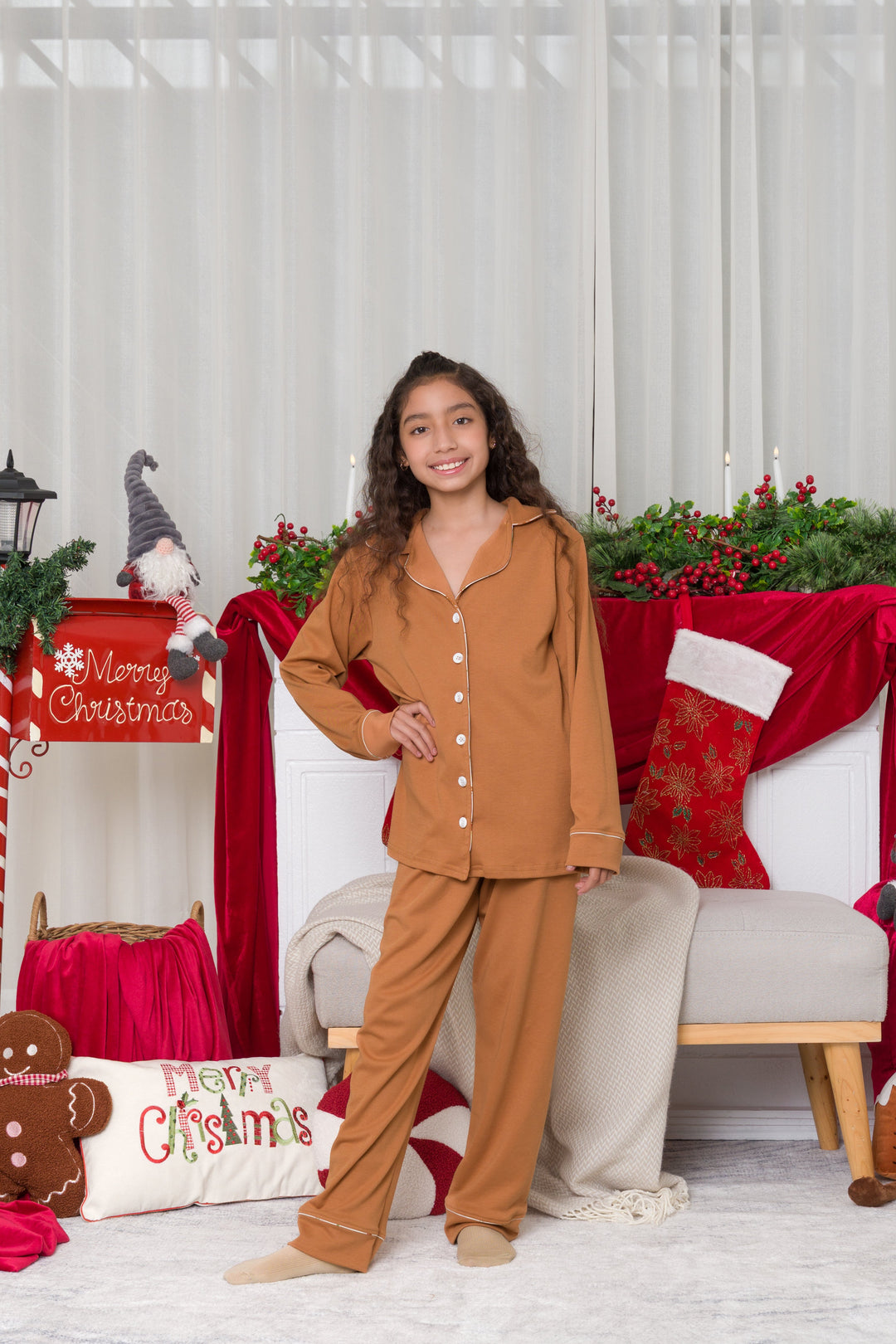 Pijama Navideña Jengibre Algodòn pima - PRE VENTA
