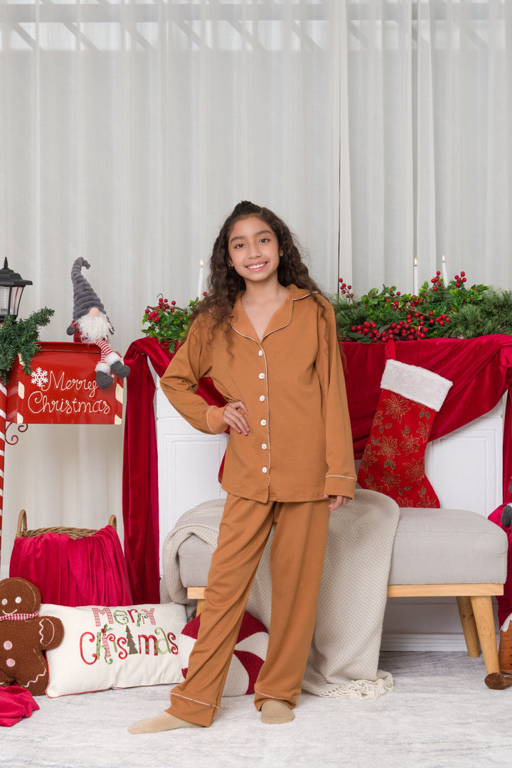 Pijama Navideña Jengibre Algodòn pima - PRE VENTA