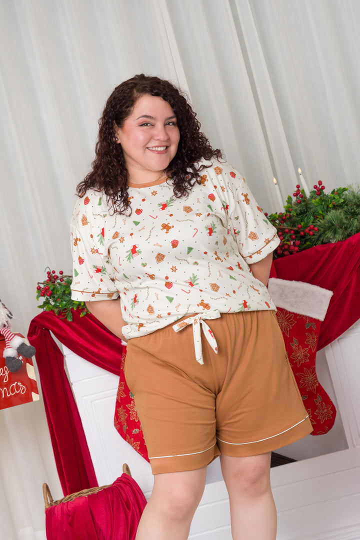 pijama short navideño dama xl 
