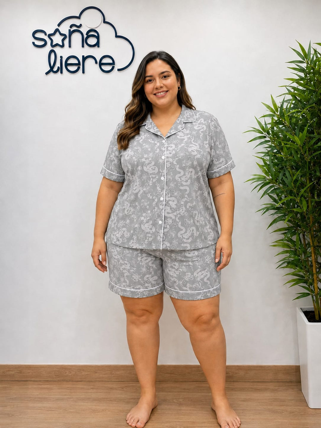 Short Rosal  XL - Seda Francesa