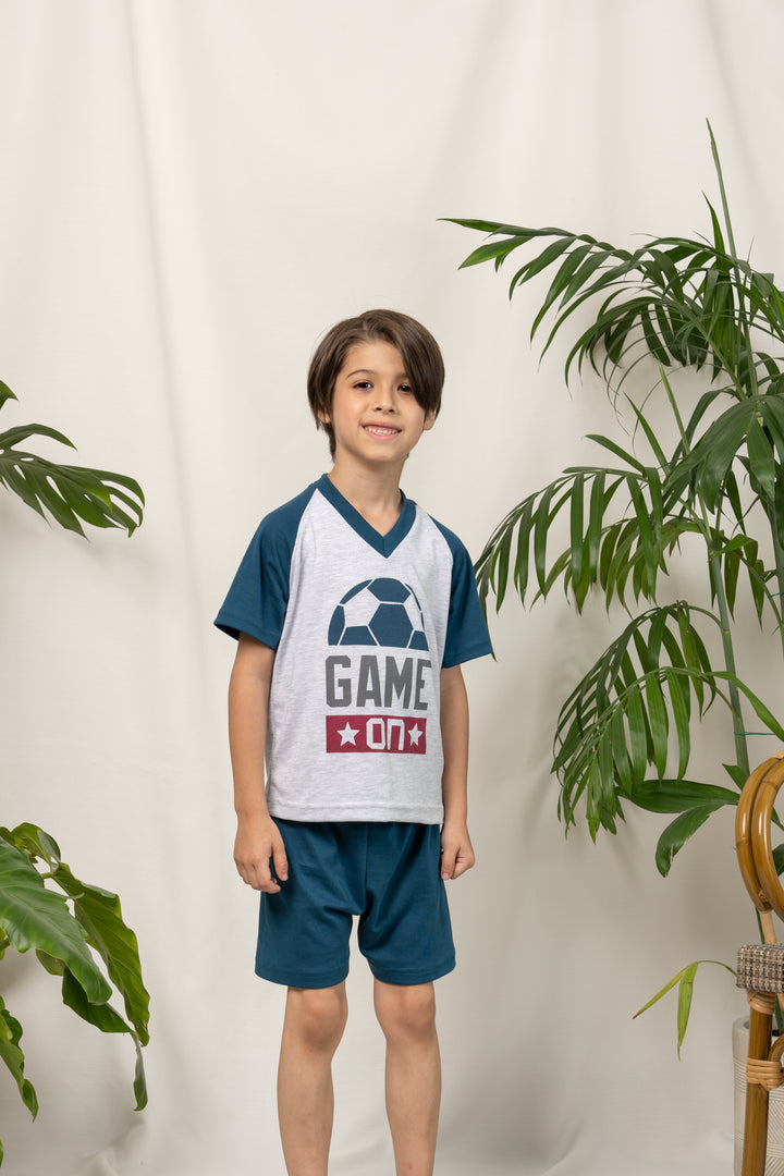 Pijama para niño Sam Kids en algodón pima color azul